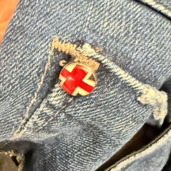 Hudson Collin TNA Medium Wash Flap Pocket Skinny Cropped Rolled Ankle Jeans 29 - Picture 6 of 7